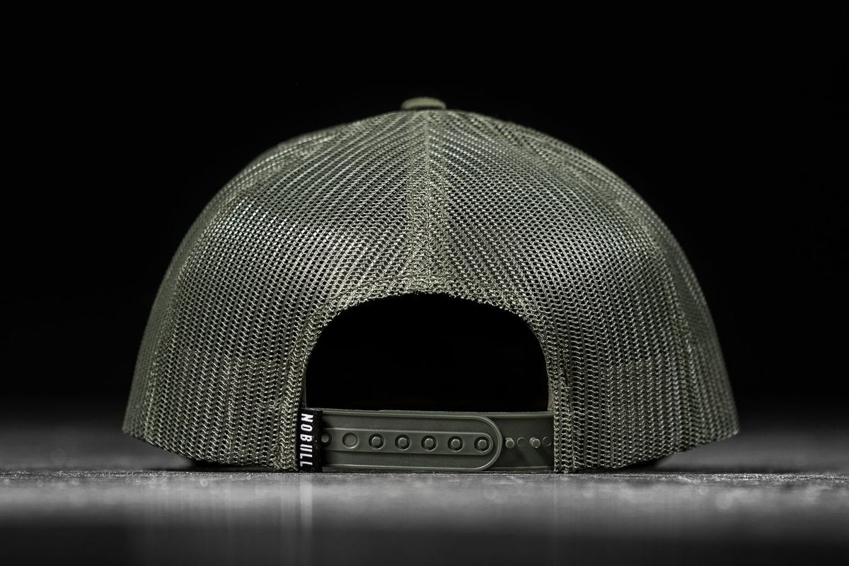 Nobull Curved-Brim Trucker Men's Hats Olive | Australia (ZL8471)